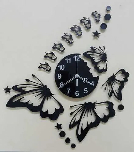 Wooden 3D Stylish Buterfly Wall
