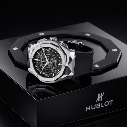 Black Color Watch Stylish Hublot Man