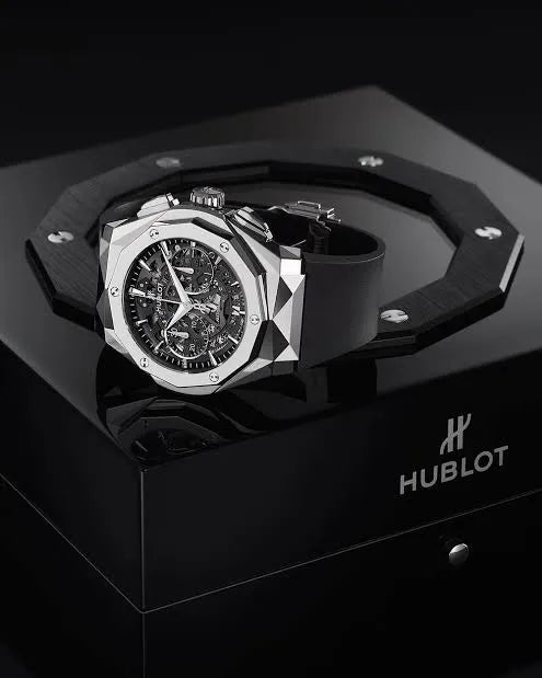 Black Color Watch Stylish Hublot Man